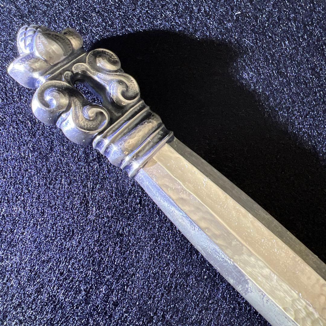 ジョージジェンセンエコーンsterling925特大グレービーレードル　202g