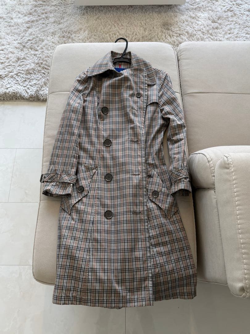 希少　美品　バーバリーブルーレーベル　チェックトレンチコート　40 大幅値下げ