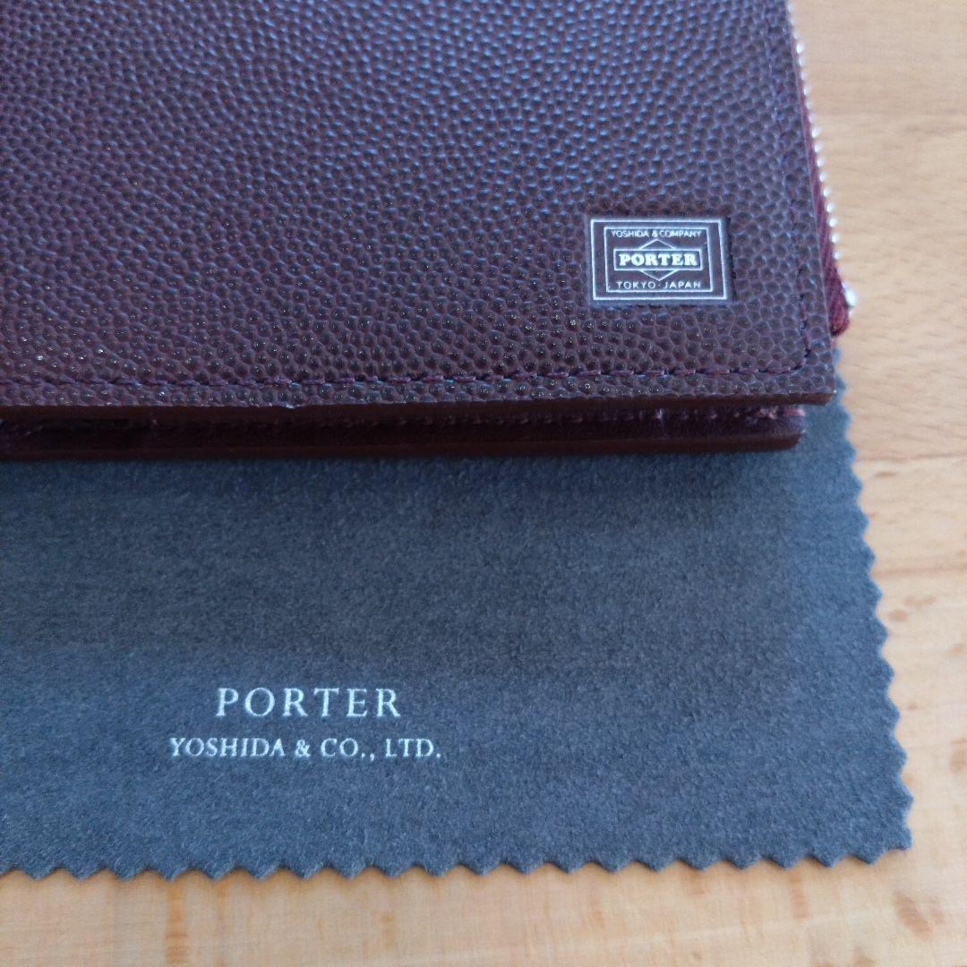 【新品・未使用】PORTER エイブル 二つ折り財布 ボルドー