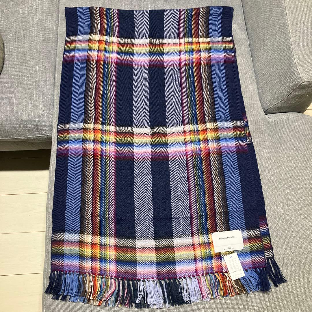 THE INOUE BROTHERS 大判アルパカマフラー　ネイビー ビームス