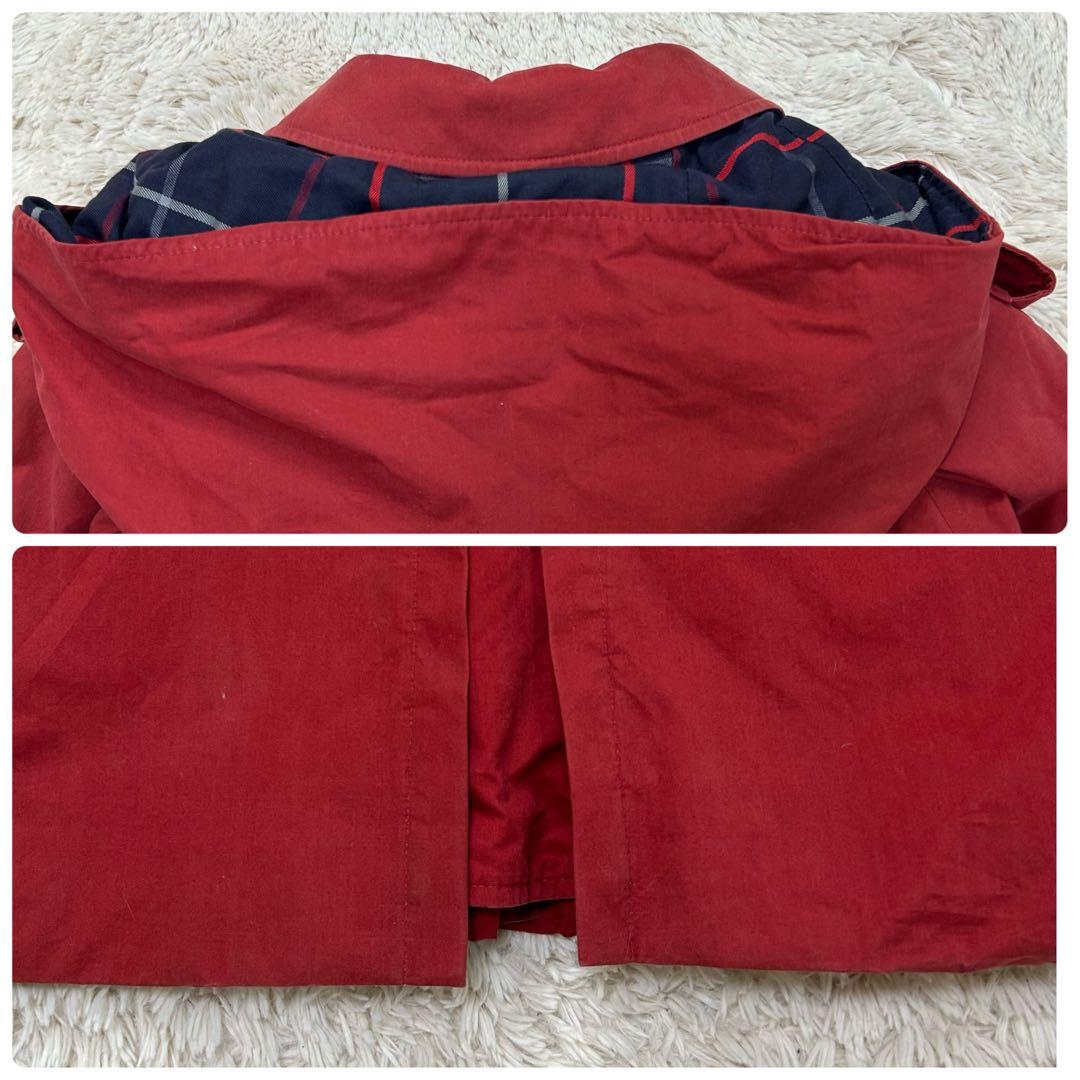 vintage バーバリーズ トレンチコート イギリス製 赤 ライナー ロング丈