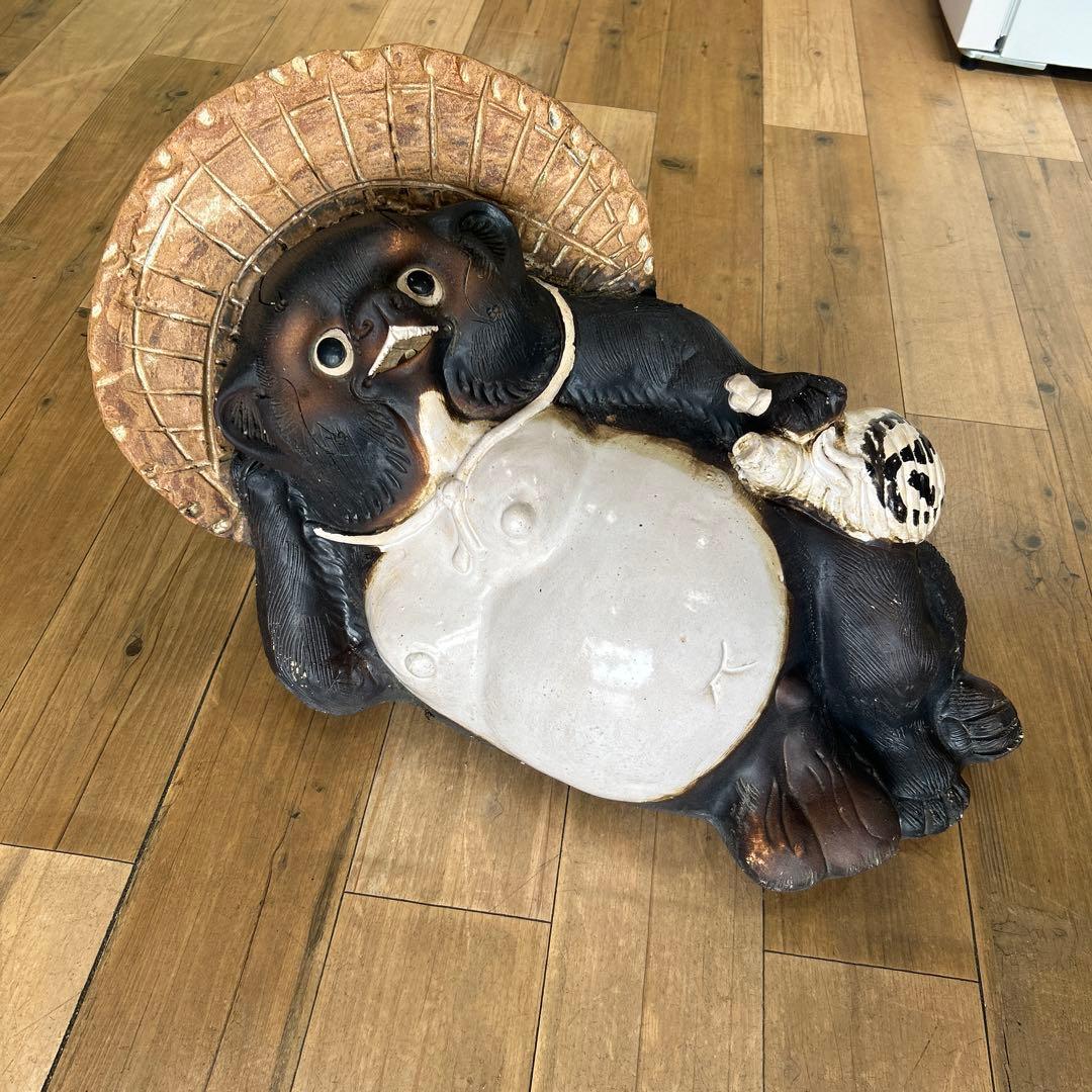 骨董品　レア　タヌキ　狸　たぬき　男の子　オブジェ