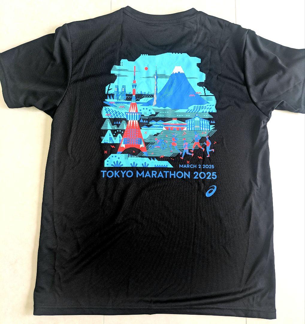 東京マラソン2025限定 ピクセルアートデザイン ブラック　Lサイズ
