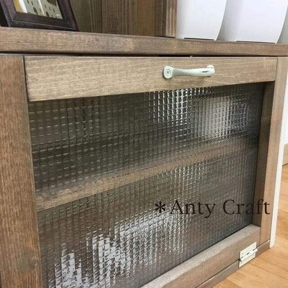 【サイズオーダー可】【引取可能】扉付きキッチン収納（収納ケース大1個＆小1個付）