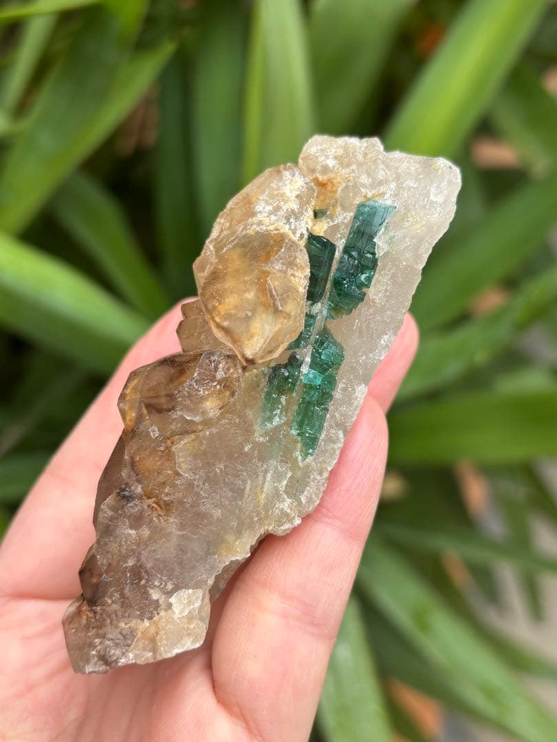 希少　ミナスジェライス州産　シトリン　ジャカレー　トルマリン共生　237g