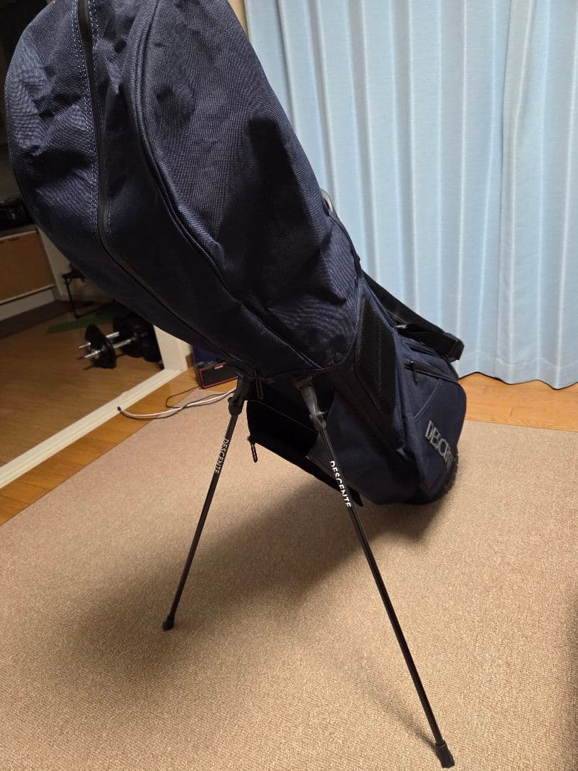 新品未使用 デサント DESCENTEネイビー キャディバッグ DQBXJJ10