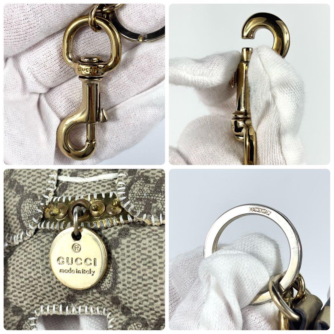 ✨希少✨グッチ 犬型 キーリング PVC GG ゴールド金具 ブルドッグ
