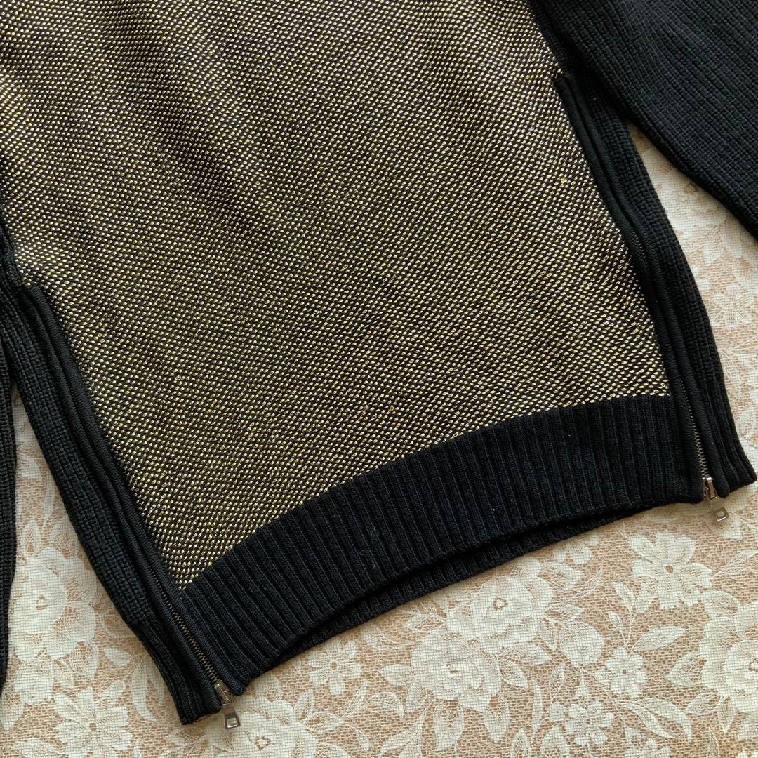 超高級イタリア製　PROENZA SCHOULER ウールニットM黒×ゴールド