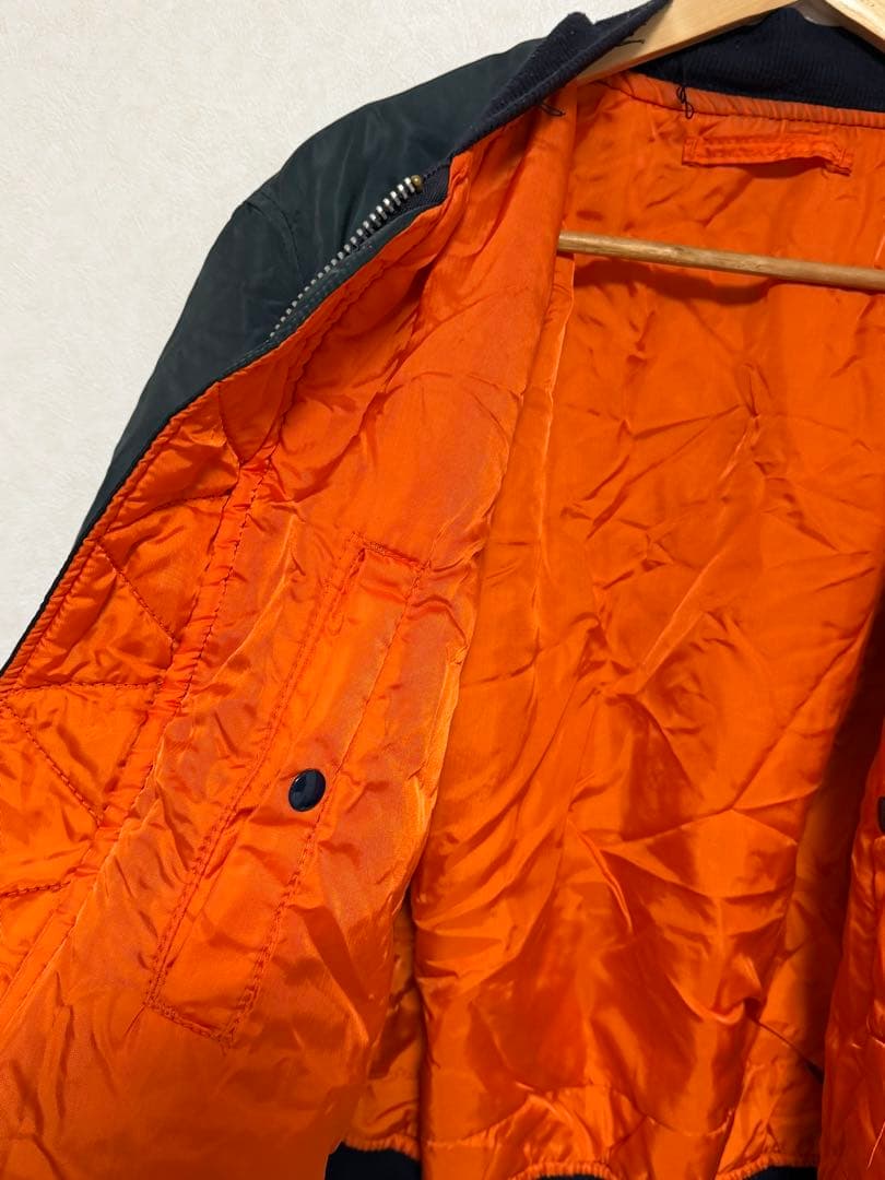 90s アルファMA-1 フライトジャケット黒 短丈 米軍 アメリカ製