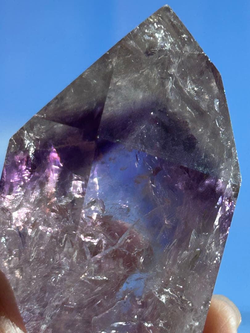 ファントムアメジスト　ミニタワー　天然石　置物