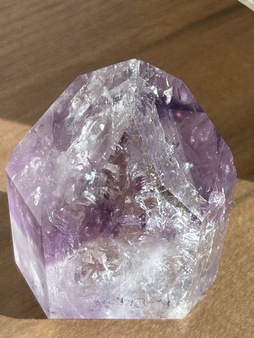 ファントムアメジスト　ミニタワー　天然石　置物