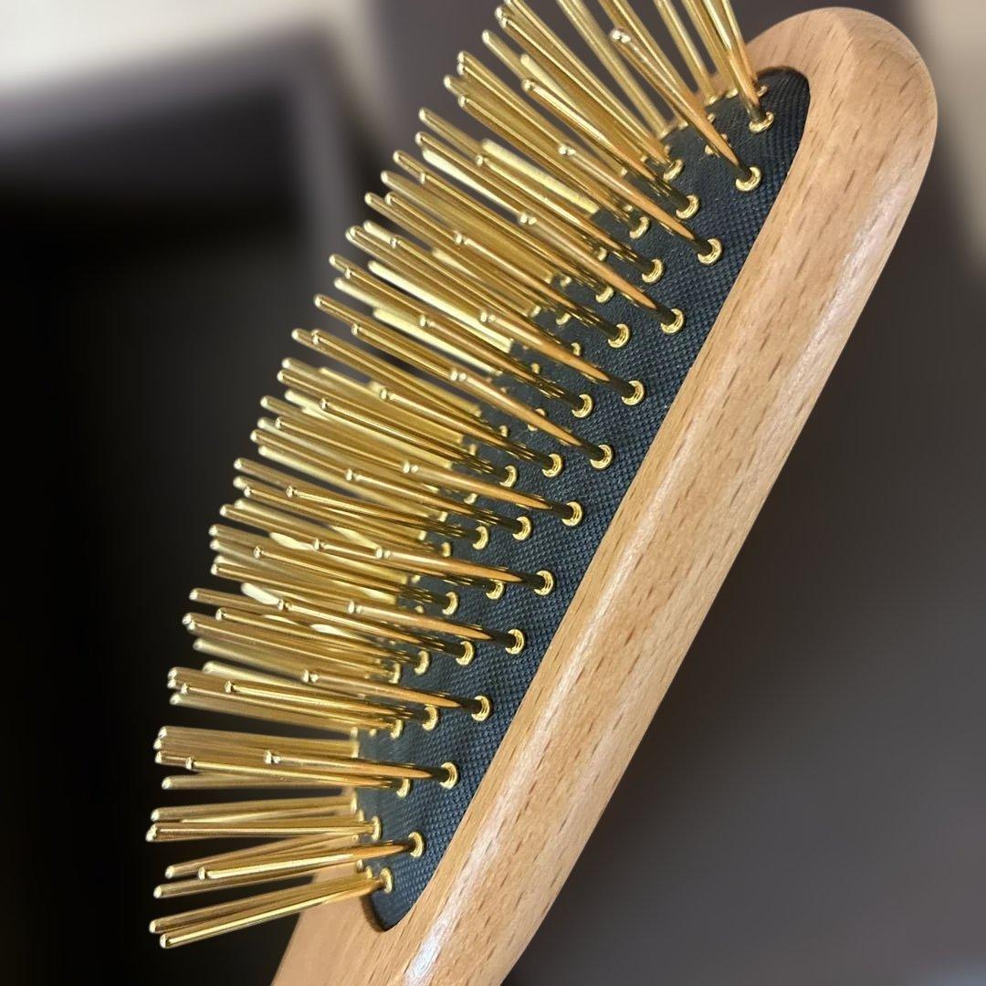 阿原　YUAN　ユアン 金好梳ヘアブラシ２４Ｋメッキ　美髪頭皮ケア