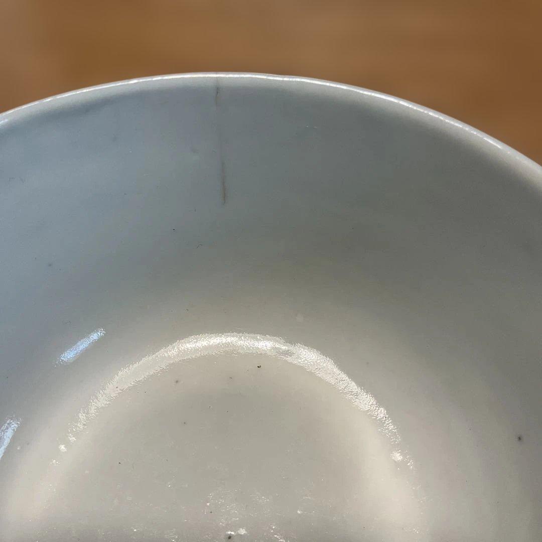 花と鳥の絵柄の陶器茶碗,中国清朝同治年