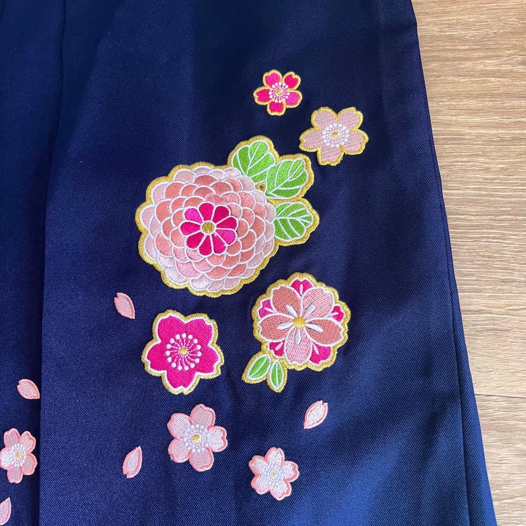 アリサナ 袴 セット 小学校 卒業式 赤 ネイビー 160 髪飾り付き 美品