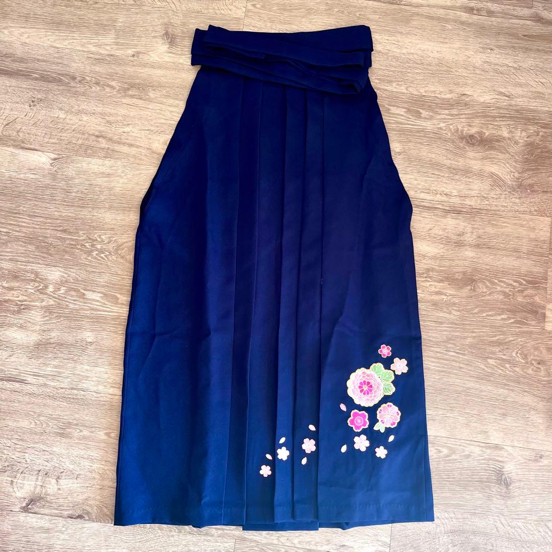 アリサナ 袴 セット 小学校 卒業式 赤 ネイビー 160 髪飾り付き 美品