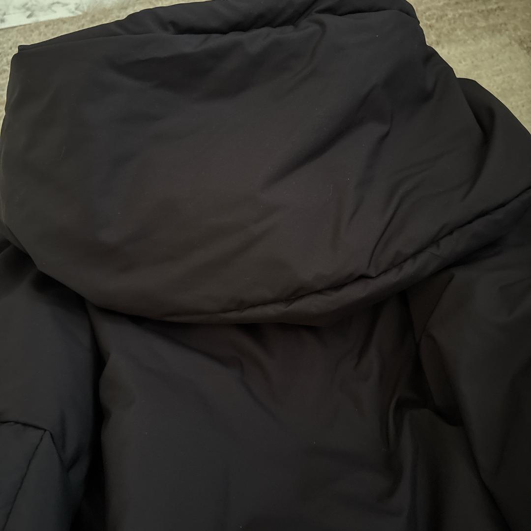 今日まで値下mizuiroindミズイロインド　フードショートダウンジャケット黒