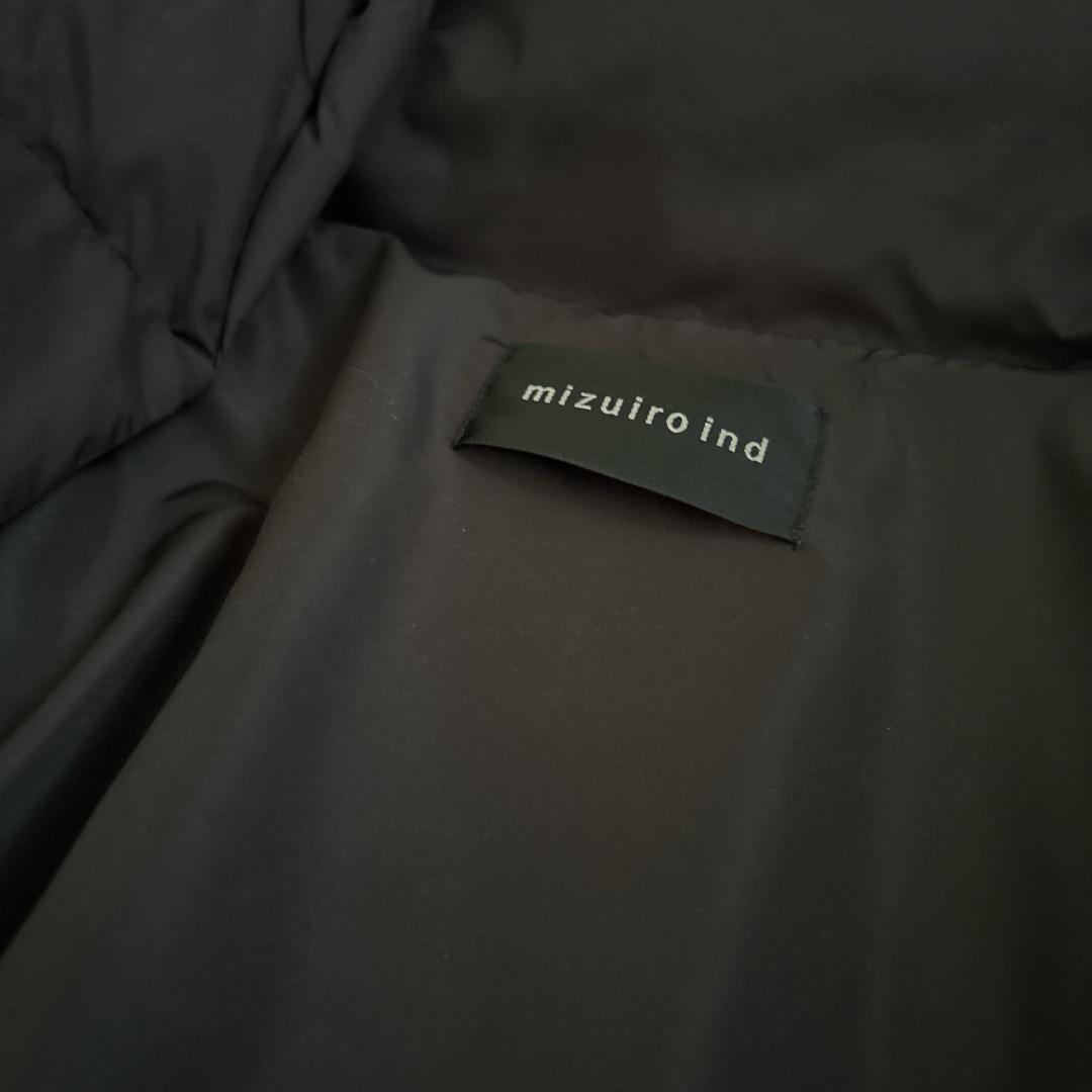 今日まで値下mizuiroindミズイロインド　フードショートダウンジャケット黒