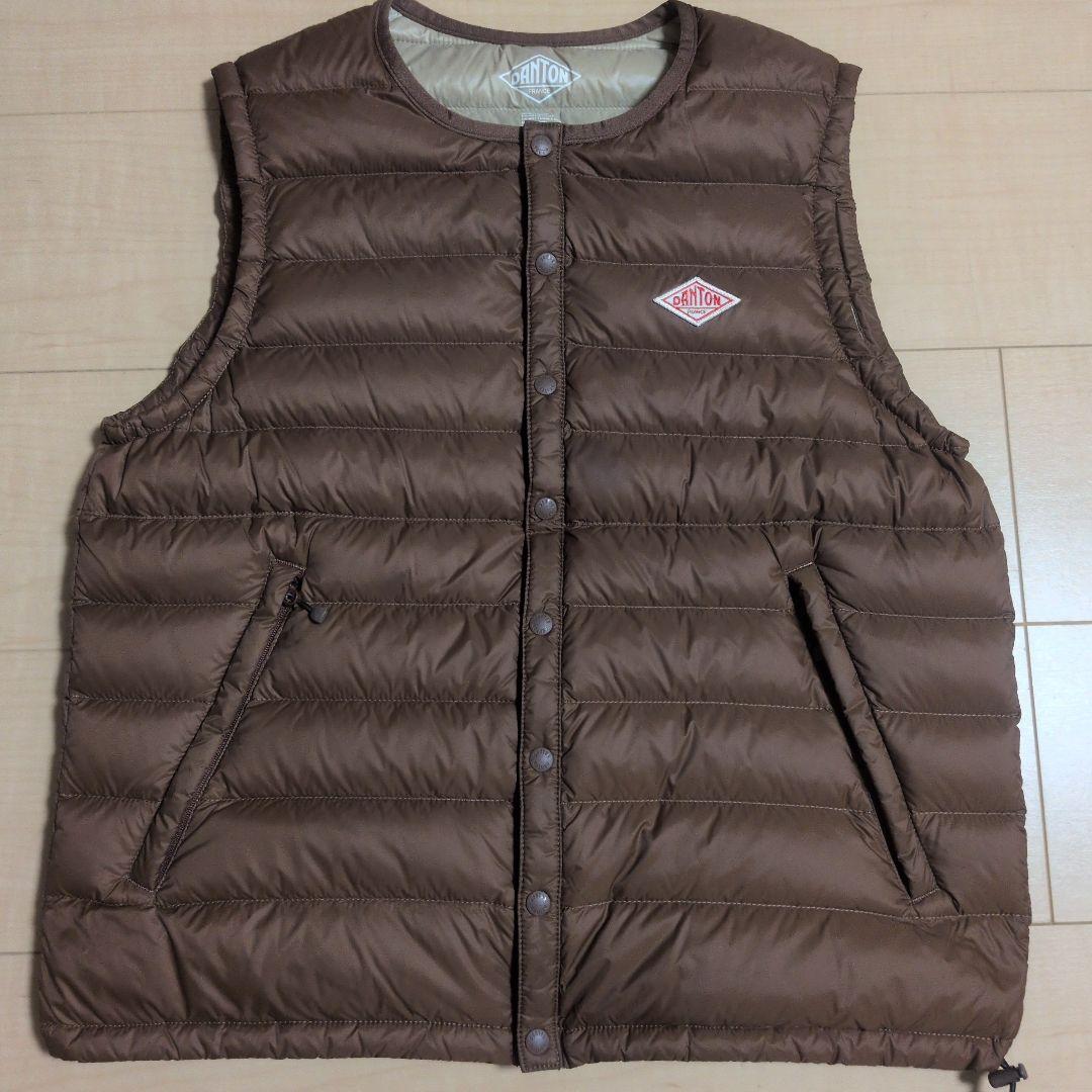 美品*ダントン*　ダウンベスト*　ブラウン　*36