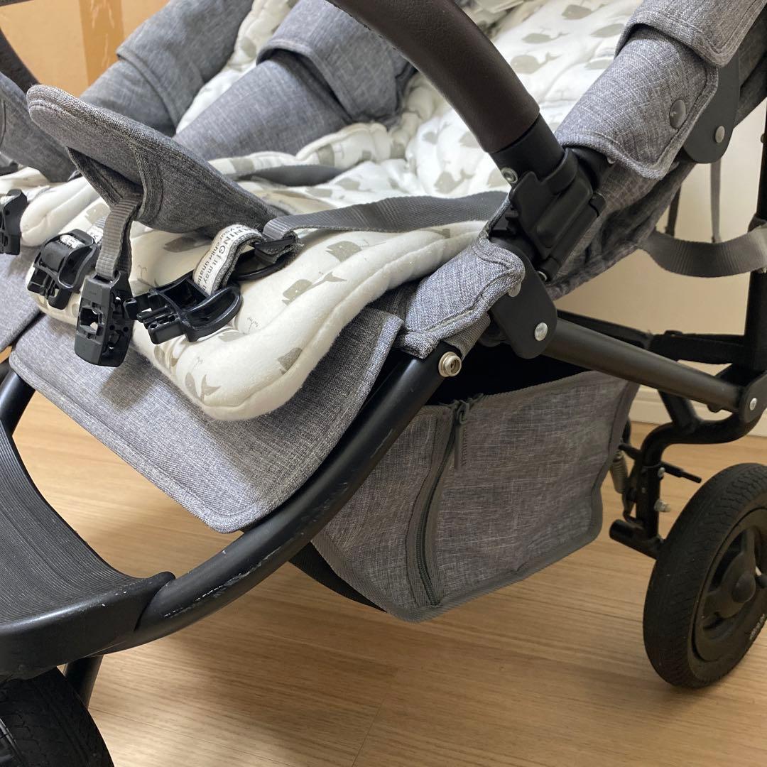 【週末お値下げ】AIRBUGGY COCO DOUBLE ベビーカーグレー箱あり