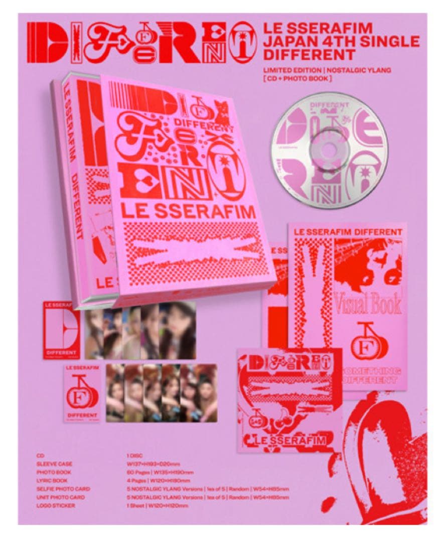 LE SSERAFIM 4th CD DIFFERENT 全9形態 シリアル付
