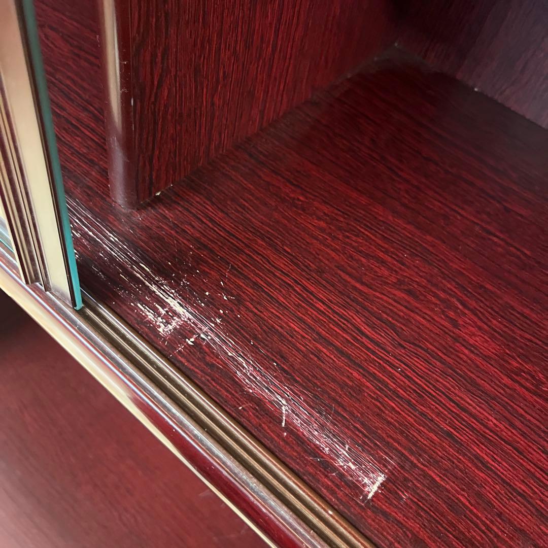 昭和 レトロ　サイドボード　食器棚　本棚　ガラスキャビネット