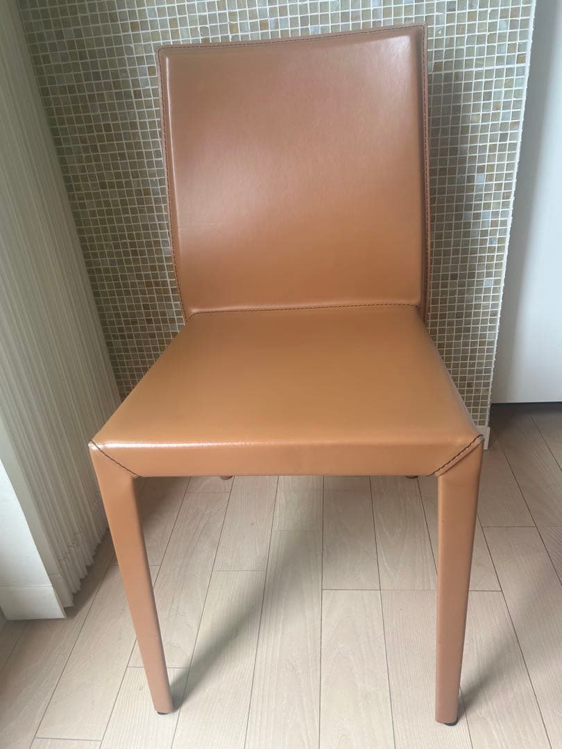 イタリアCATTELANMARGOT本革張り シンプル チェア(1脚)