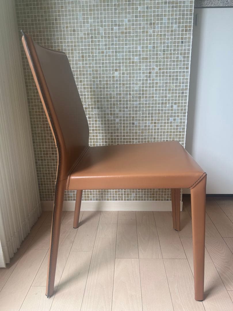 イタリアCATTELANMARGOT本革張り シンプル チェア(1脚)