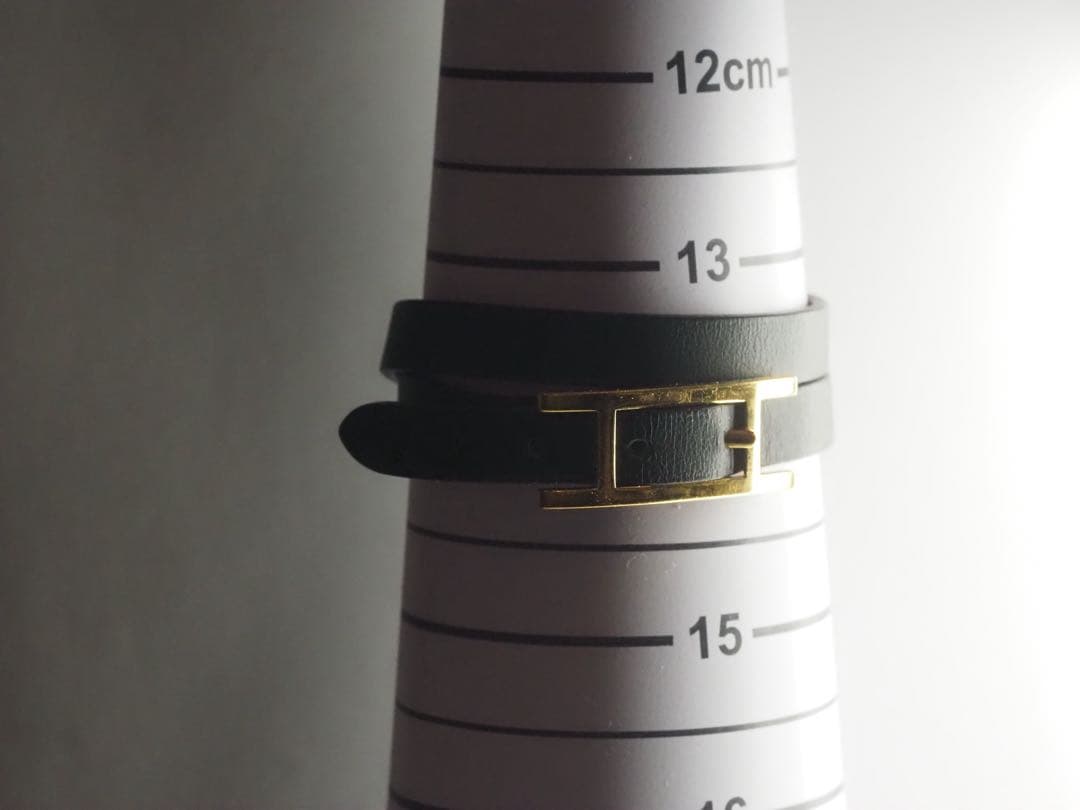 HERMES　エルメス　レザーブレスレット ビーアピ　ドゥブルトゥール