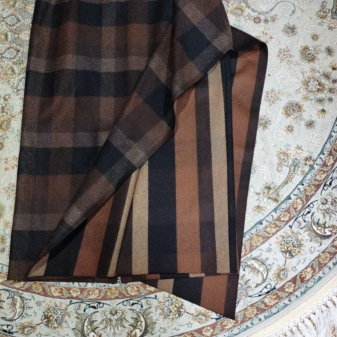 ADONIS チェック柄 Vネック マキシ丈ジャンパースカート38