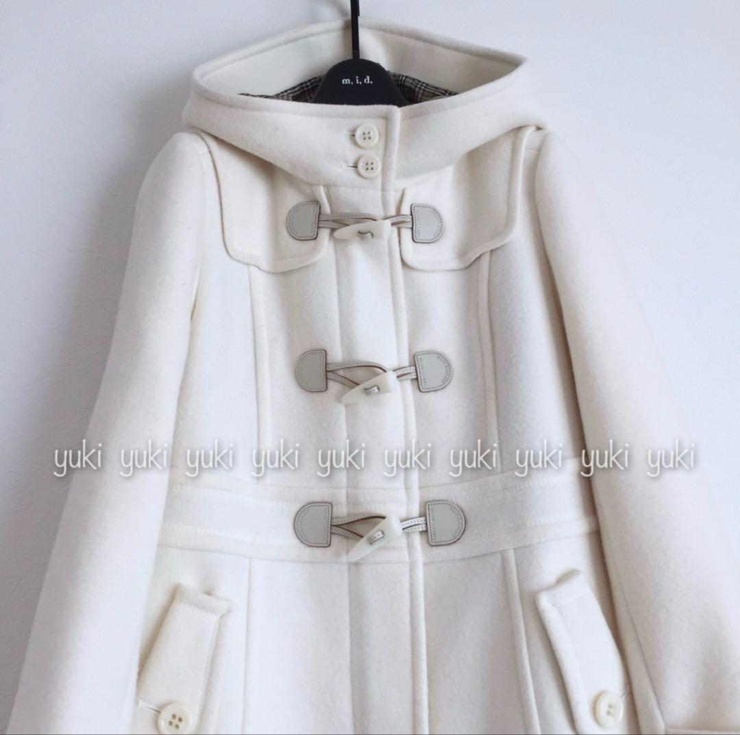 バーバリーブルーレーベル　 Burberry ダッフルコート　アイボリー