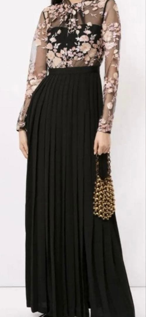 美品★self-portrait★ミッドナイトフローラルメッシュワンピースM相当