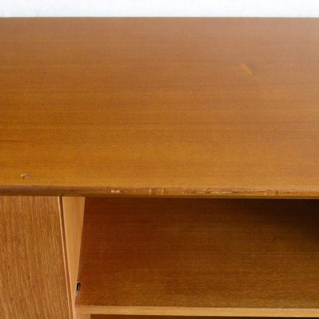 ヴィンテージ チーク ガラスキャビネット カップボード ディスプレイキャビネット