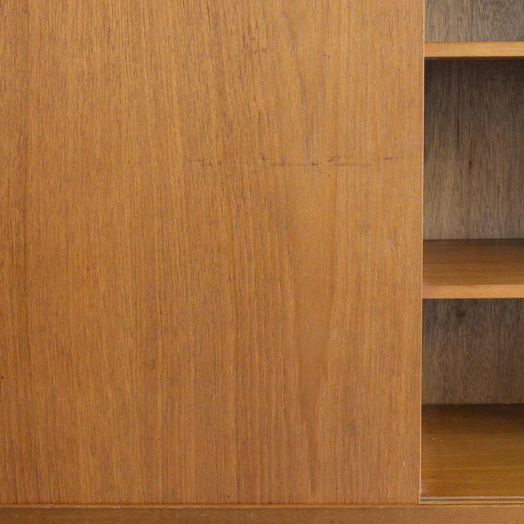 ヴィンテージ チーク ガラスキャビネット カップボード ディスプレイキャビネット