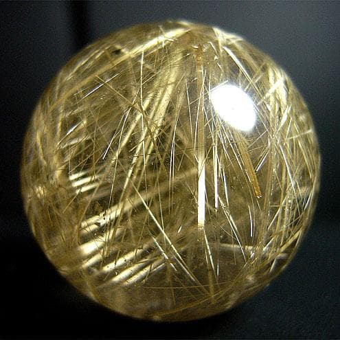 丸玉（ゴールデンルチルクォーツ42）