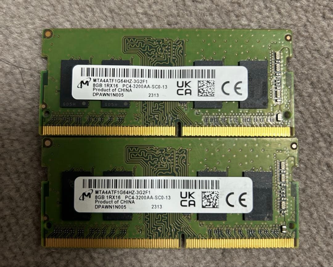 星*海様 DDR4 8GB pc4-3200メモリ 2枚組 16GB