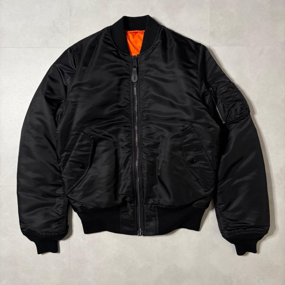 【超美品】アルファインダストリーズ MA-1 フライトジャケット ブラック M