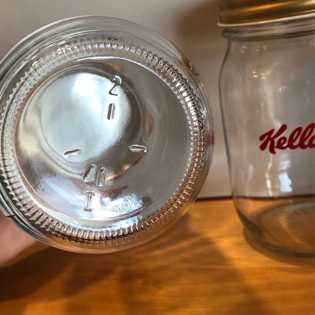 ケロッグ　ヴィンテージ　ガラスキャニスター　ガラス 保存瓶　希少 レア　2セット