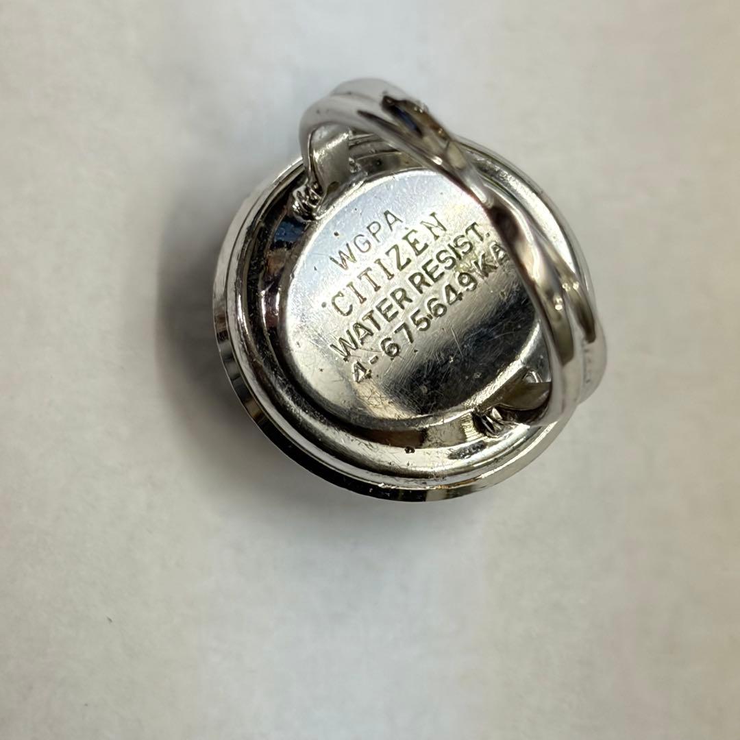 稼働 ヴィンテージ シチズン 青文字盤 カットガラス 手巻き リングウォッチ