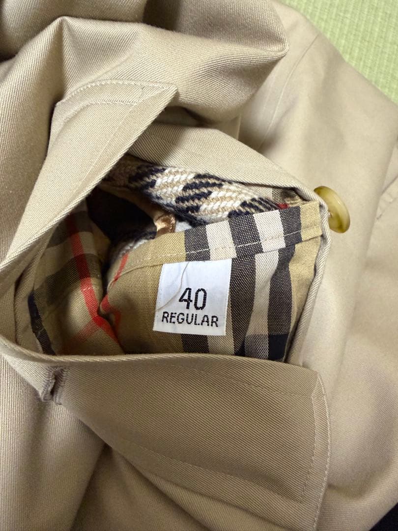 【Burberry】ベージュ トレンチコート チェック裏地