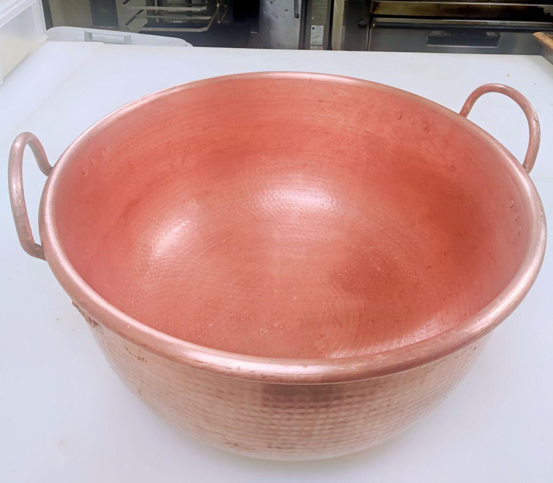 【特大 槌目仕上げ】製菓製パン用 銅鍋 φ45cm プロ仕様 業務用 本格道具