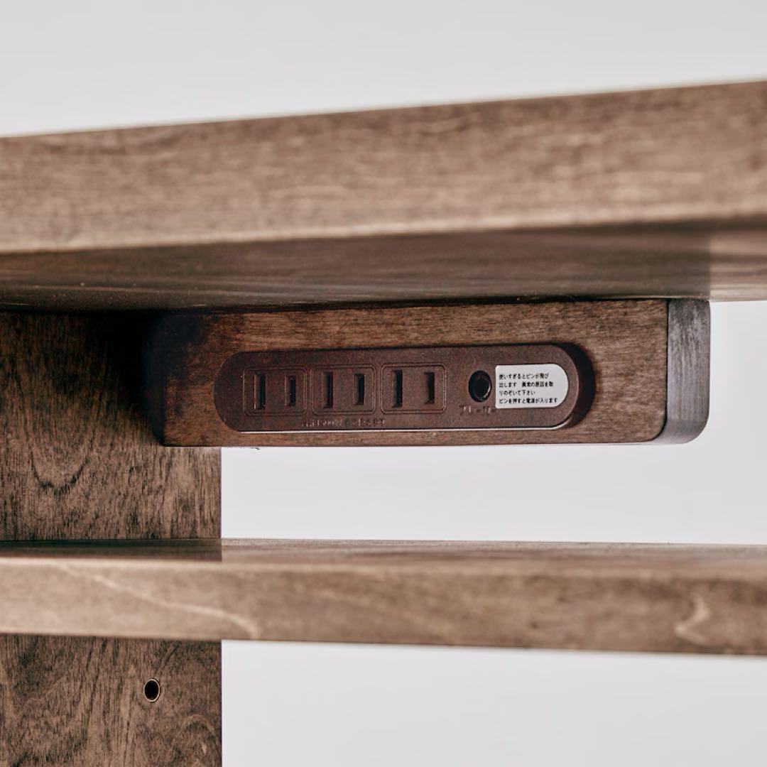 ベルメゾン 日本製 オイル仕上げ 木製テレビ台 幅160cm 可動棚付き