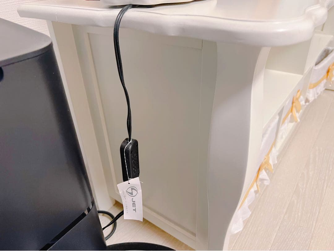 かわいいテレビ台♡収納♡バスケット付♡ガーリー♡北欧♡白♡ホワイト♡リボン♡花♡