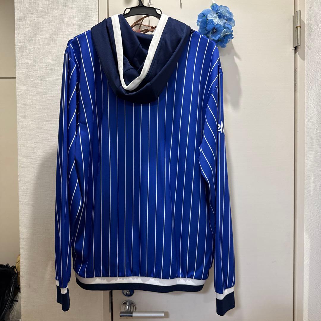 港*星様 横浜DeNAベイスターズ 青ストライプフード付きジャケット Ｏサイズ