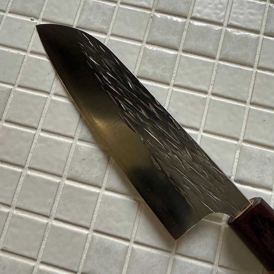 伝統工芸士　黒崎優　樹氷　スーパーゴールド２　欅　三徳包丁　越前打刃物