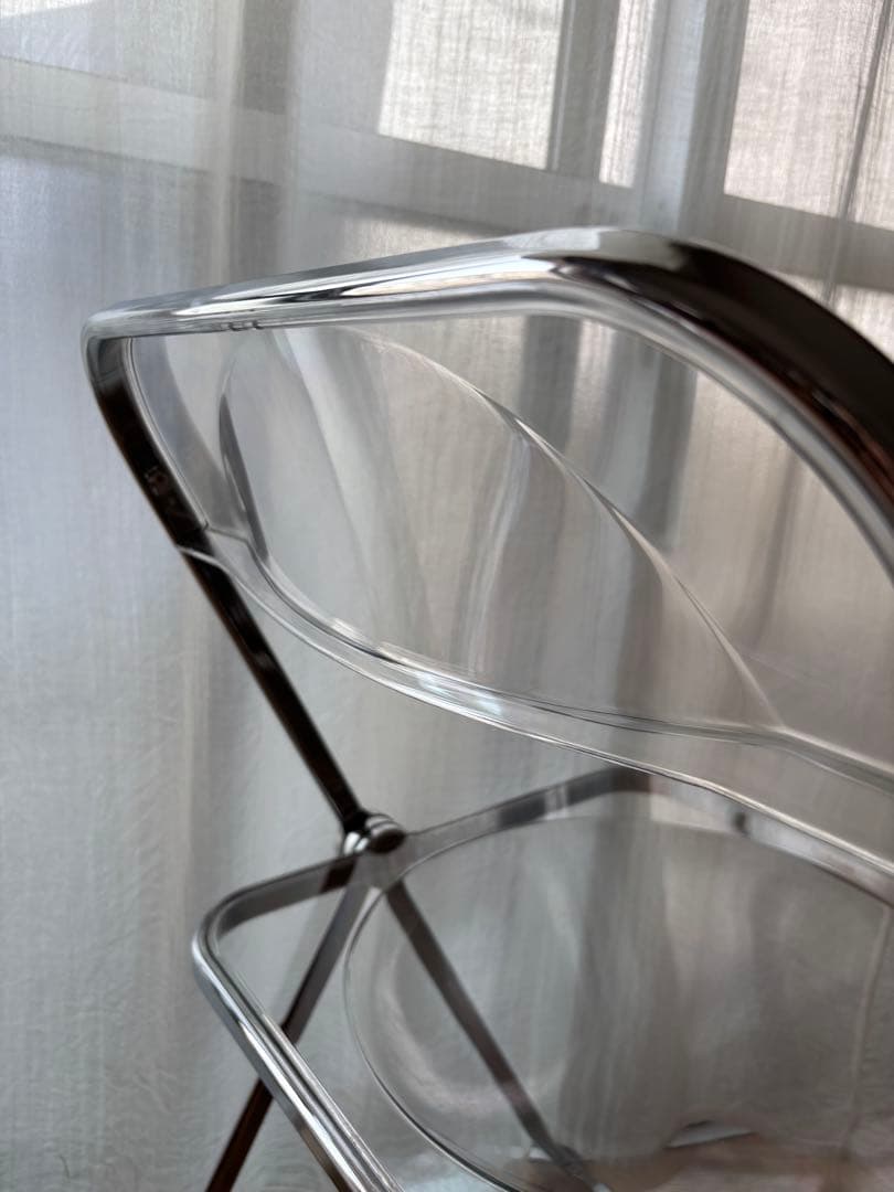 未使用品！Plia chiar クリア折りたたみ椅子