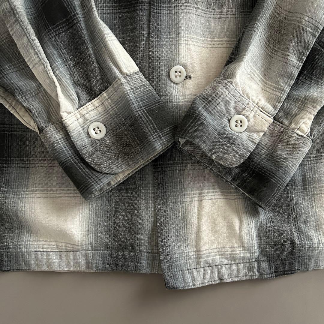 Vintage 50s~ PILGRIM オンブレチェック オープンカラーシャツ