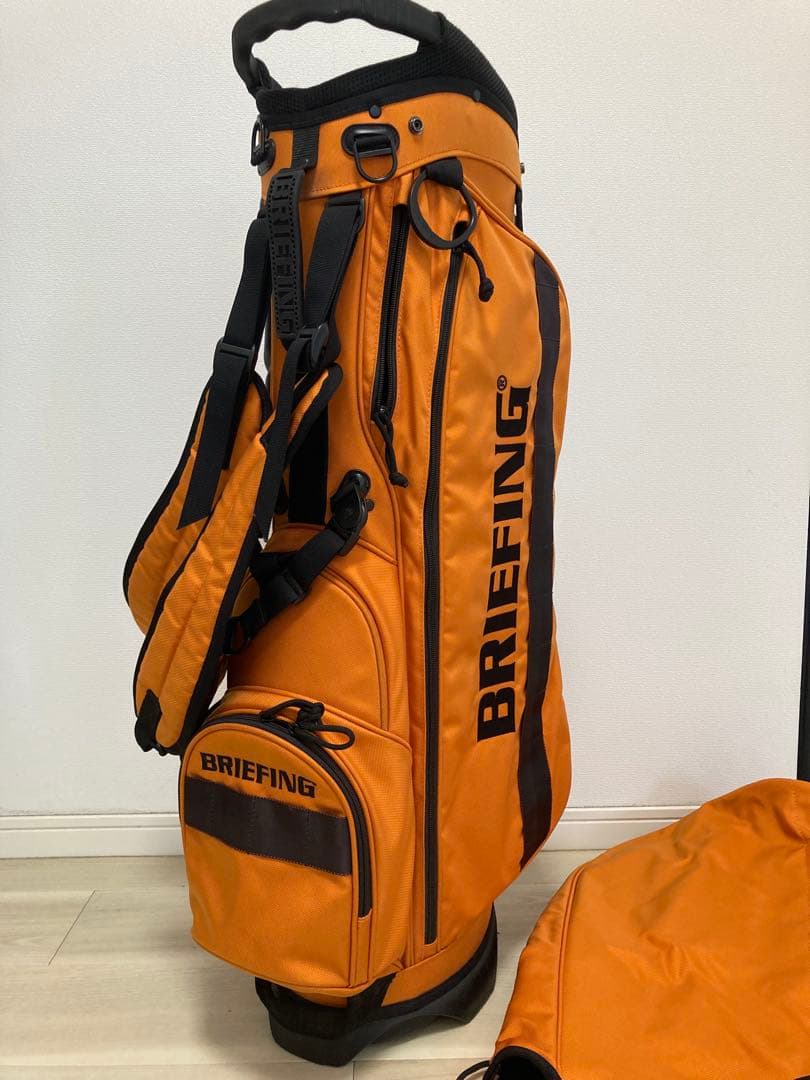 ゴルフキャディバッグ　BRIEFING ブリーフィング　濃オレンジ