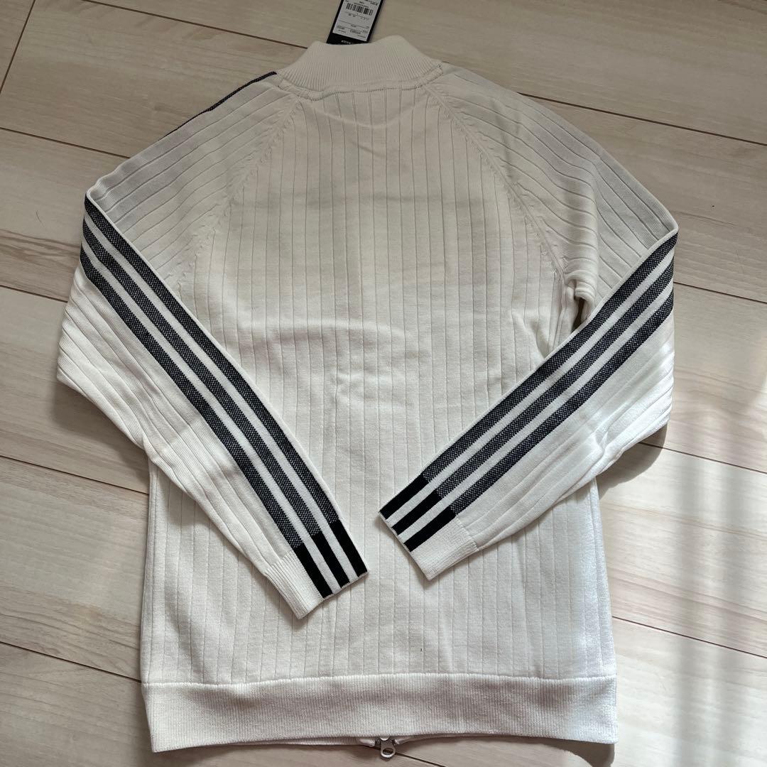 新品　アディダス　ゴルフ　防風　ニット　ジャケット／スカート　上下　L 白黒
