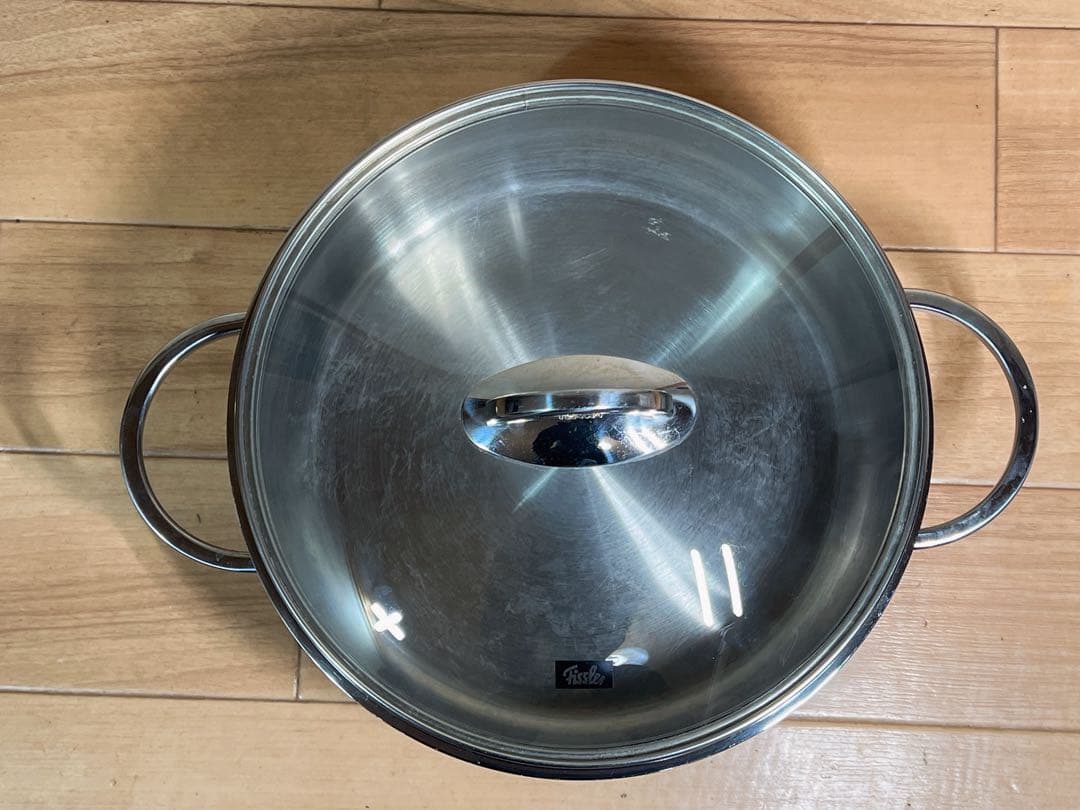 Fissler ガラス蓋付きステンレス鍋 （IH非対応）
