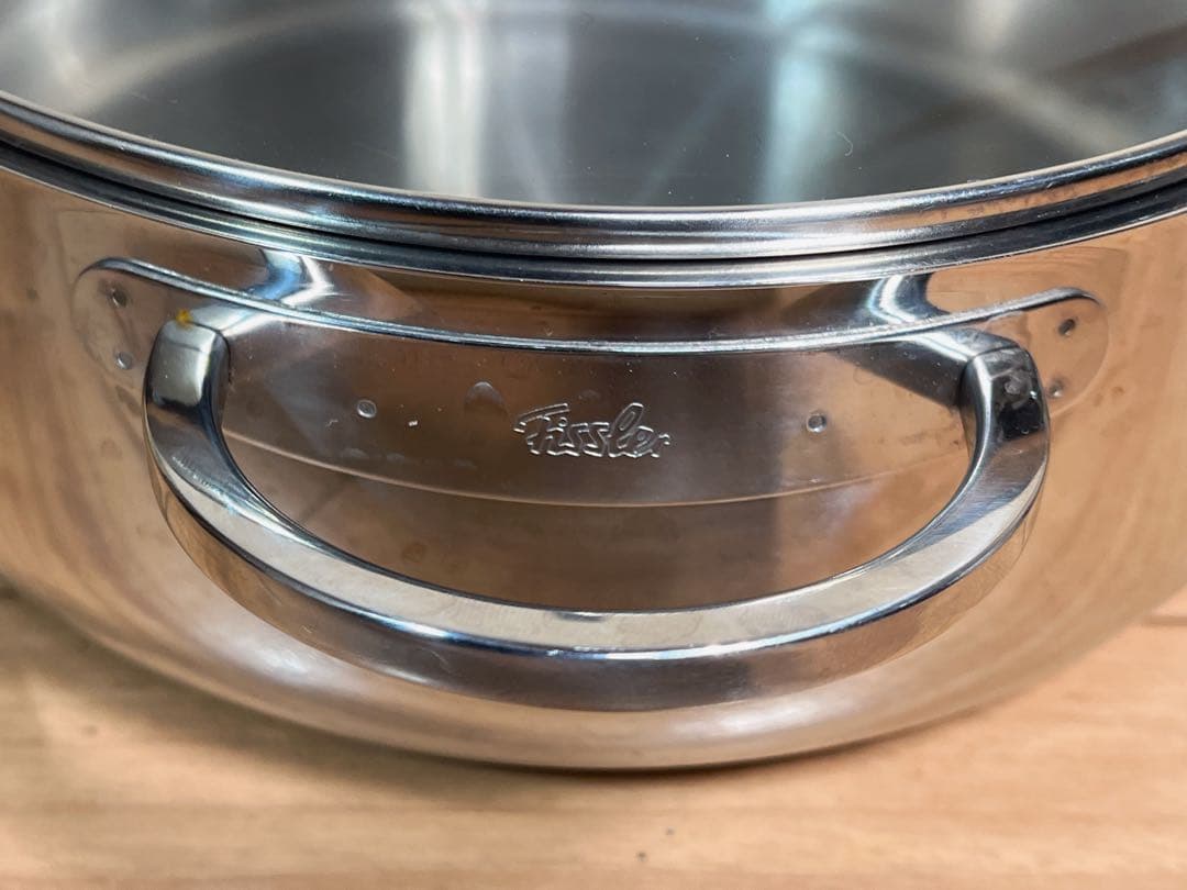 Fissler ガラス蓋付きステンレス鍋 （IH非対応）